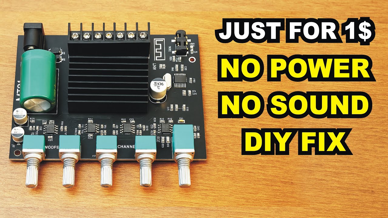 How to Repair  ZK MT21 bluetooth Subwoofer Amplifier  | class D no power  no audio DIY Fix for 1$
