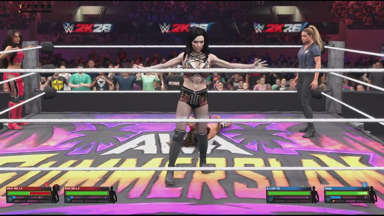 WWE 2K26 - AWA SummerSlam Night 2: The Bella twins vs. Paige & AJ