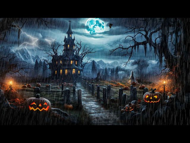 Halloween Night リゼ SP Heavy Rain Halloween Night Ambience: Spooky Sounds With Rain