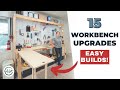 15 Easy Workbench Improvements | Upgrading The Garage Workbench | Adding Storage