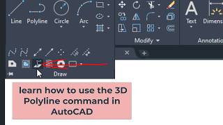 For beginners Learn 3d Polyline Command in AutoCAD