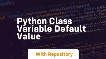 python class variable default value