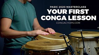 How to Play Congas for Beginners | Your Very First Conga Lesson | CongaChops.com PASic Masterclass screenshot 3