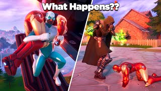 What Happens When Boss Doctor Doom Meets Boss Iron Man? - Fortnite  Experiments ​