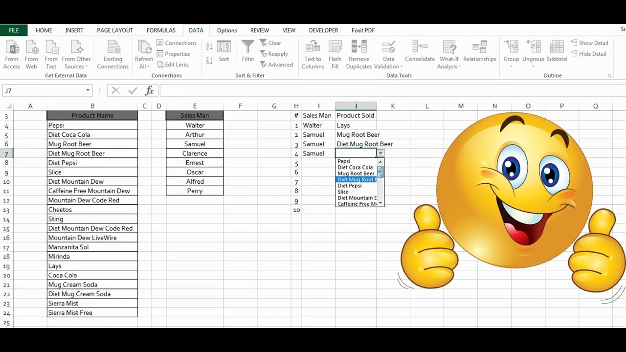 Excel Drop Down List tutorial, How to make drop down list in excel