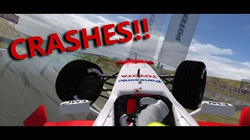 Rfactor f1 2005 Crashes Compilation