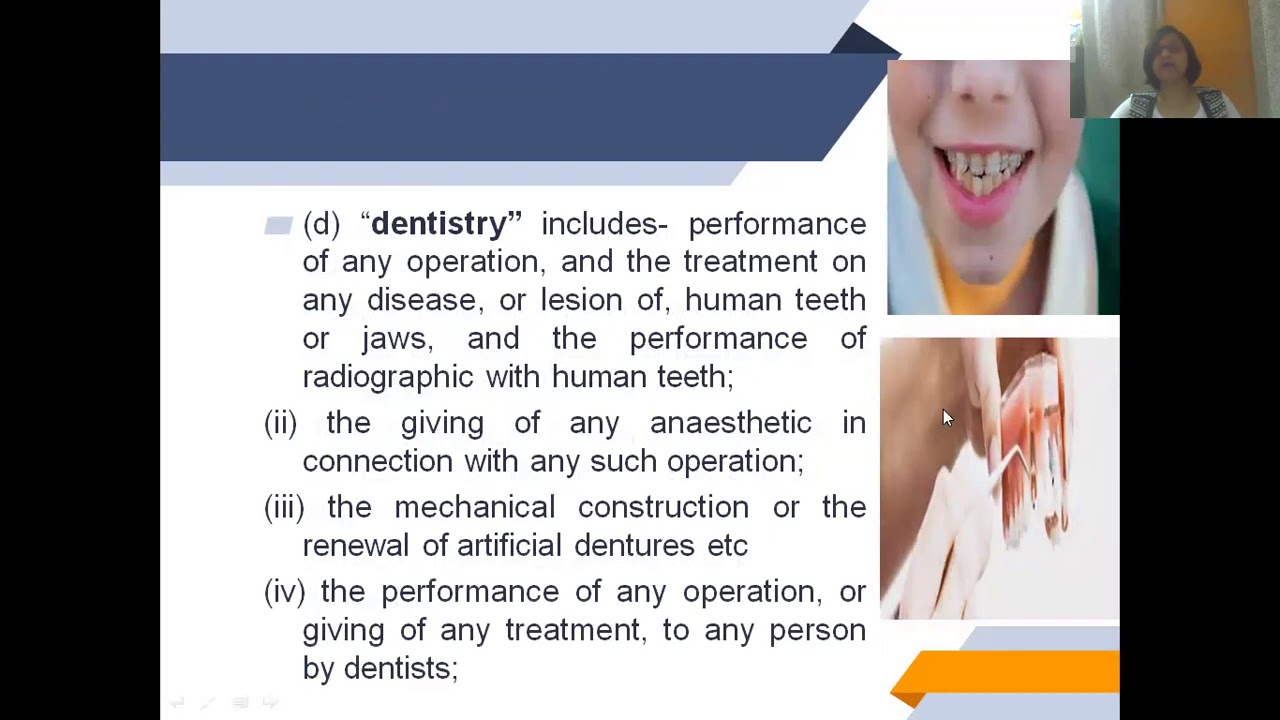 Regulation of Dental education Dentist Act Part 1 YouTube