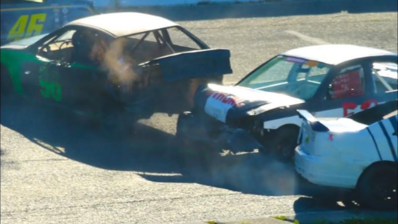 56 car gets WRECKED! Dallas Kellar / Bonestock Series at Peterborough Speedway.