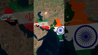 Can you walk from india to iraq #shorts #history #geography #geopolitics #mapanimation