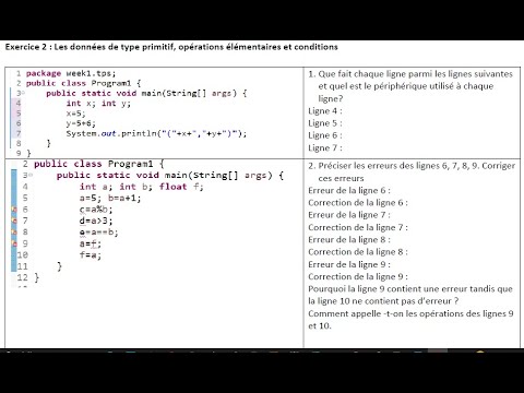 Correction des exercices JAVA -niveau débutant - YouTube