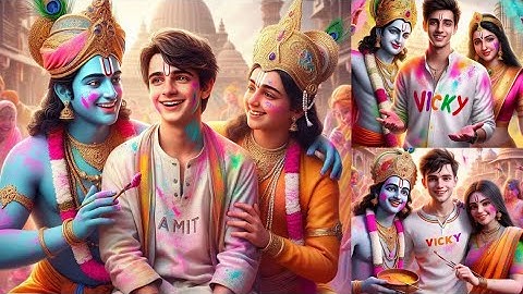 Radhe Krishna Happy holi ai photo editing | happy holi ai image generator, happy holi photo editing
