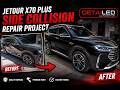 JETOUR X70 PLUS SIDE COLLISON REPAIR | From Wrecked to Like New! #cars #jetour #capcut #carpaint