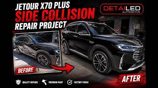 JETOUR X70 PLUS SIDE COLLISON REPAIR | From Wrecked to Like New! #cars #jetour #capcut #carpaint