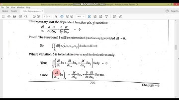 Euler Lagrange equation one dependent two independent with 1st derivative//MM-I//M.Adnan Anwar