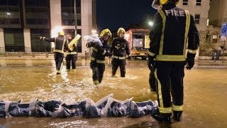 Filthy water flows down London road after water main bursts