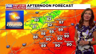 Isolated storms chances into tonight, drier during the day Wednesday and warmer