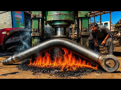 Extreme Hydraulic Press Repair! Multiple Bent Hydraulic Cylinder Rods Restored Like New