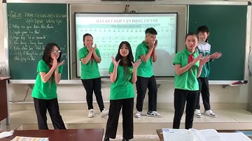 Vận động cơ thể theo nhóm bài hát “Hát lên cho ngày mai” âm nhạc lớp 8 kntt của các bạn lớp 8A5