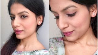 Neutral Pink Indian Makeup Look Summers Olive Skin Tone Nidhi Chaudhary