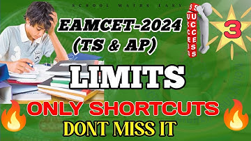 EAMCET 2024 II LIMITS QUESTIONS ON ALL METHODS II LIMITS SHORTCUTS II TS EAMCET Il AP EAPCET Il