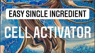#63 Easiest Single Ingredient Cell Activator Bloom Transfer over a Swipe Acrylic Fluid Art Video