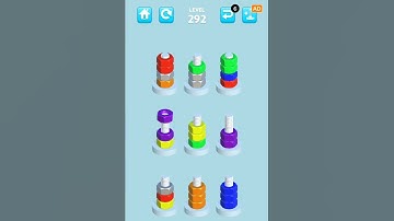 💯COLORED NUTS SORT 🧠 LEVEL 292💥BRAIN  GAME 👌