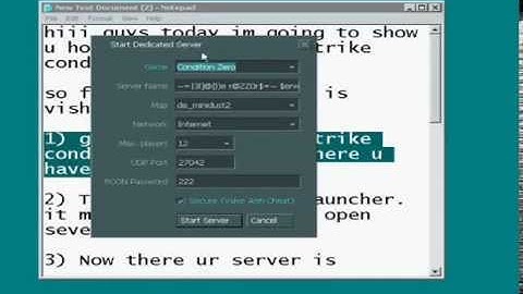 How to make counter strike condition zero server