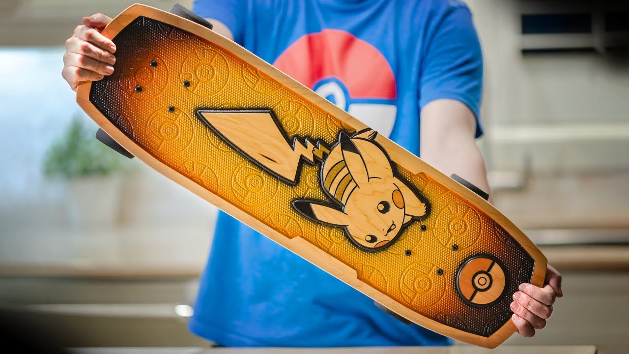 Pokemon 25th Anniversary Bear Walker Pikachu Skateboard Unboxing - YouTube