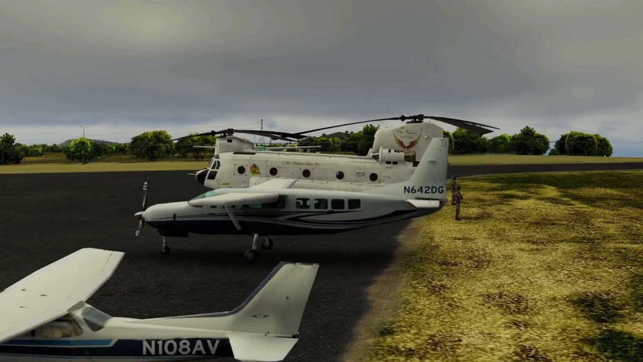 X-Plane12.0.9, X-Trident CH47D KAVX to KWJF - YouTube