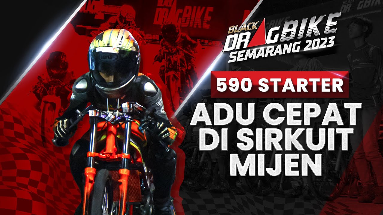 Black Drag Bike Semarang 2023, 590 Starter Adu Cepat di Sirkuit Mijen