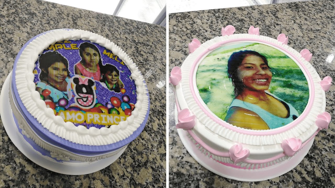 COMO DECORAR UN PASTEL CON PAPEL DE ARROZ  como decorar una torta con foto  comestible 