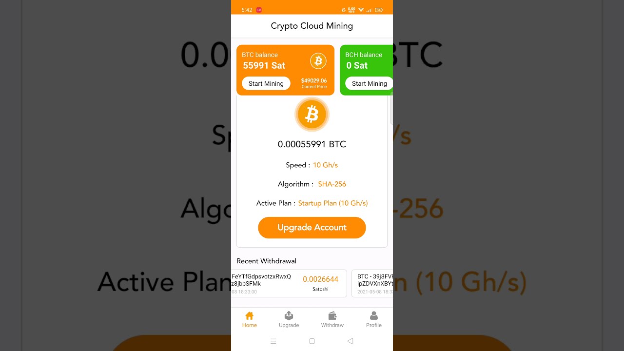 Bitfunds Withdraw And Payment Proof Bitfunds Mining App Crypto Cloud Mining Youtube