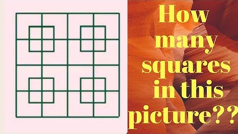 How many squares in this picture?? / find the squares / maths puzzle/ riddle/ पहेली