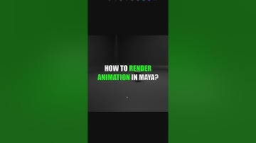 How to Render Animation in Maya!