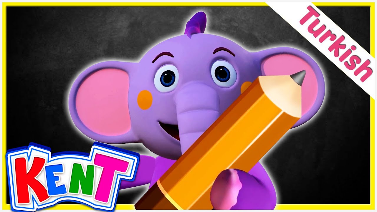 ⁣Kent The Elephant | Kent Büyük Kalemle Çiziyor | Çocuklar İçin Öğrenme Videoları | Sevimli Fil Kent