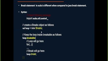 Break Statement in Scala v3