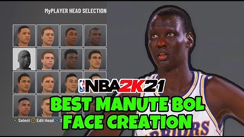 MANUTE BOL FACE CREATION on NBA 2K21 NEXT-GEN! HOW TO MAKE MANUTE BOL on NBA 2K21!
