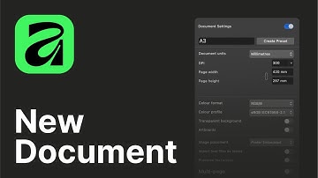 How to Create a New Document in Affinity 3