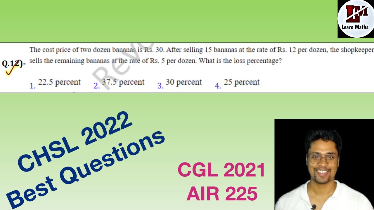 The cost price of two dozen bananas is Rs 30. After selling 15 bananas