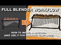 Blender Workflow Tutorial - How to model a Marimba from 3D to quilt