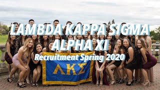 || Lambda Kappa Sigma Alpha Xi || Recruitment Spring 2020