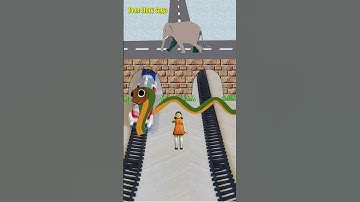 Anaconda Snake and 3 monkeys are playing the Squid Game and the train is approaching fast #anaconda