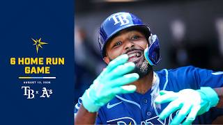 Rays hit franchise record-tying 6 home runs vs the Athletics Rays hit franchise record-tying 6 home runs vs the Athletics