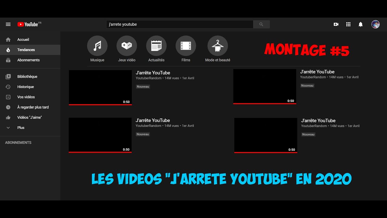 TylerOnYoutube | [Montage 5] Les Vidéos "J'arrête Youtube" en 2020