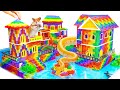 DIY - Build Mega Villa House Has Pool For Python Snake And Hamster With Magnetic Balls (Satisfying)