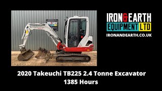 2020 Takeuchi TB225 2.4 Tonne Excavator
