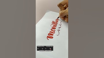 Brush Lettering - Name Request 😍✍🏻 #shorts #trending #calligraphy #handwriting #youtube #viral