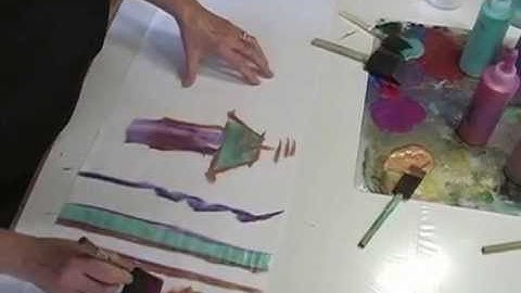 Fabric Surface Design - Painting on Fusible Web