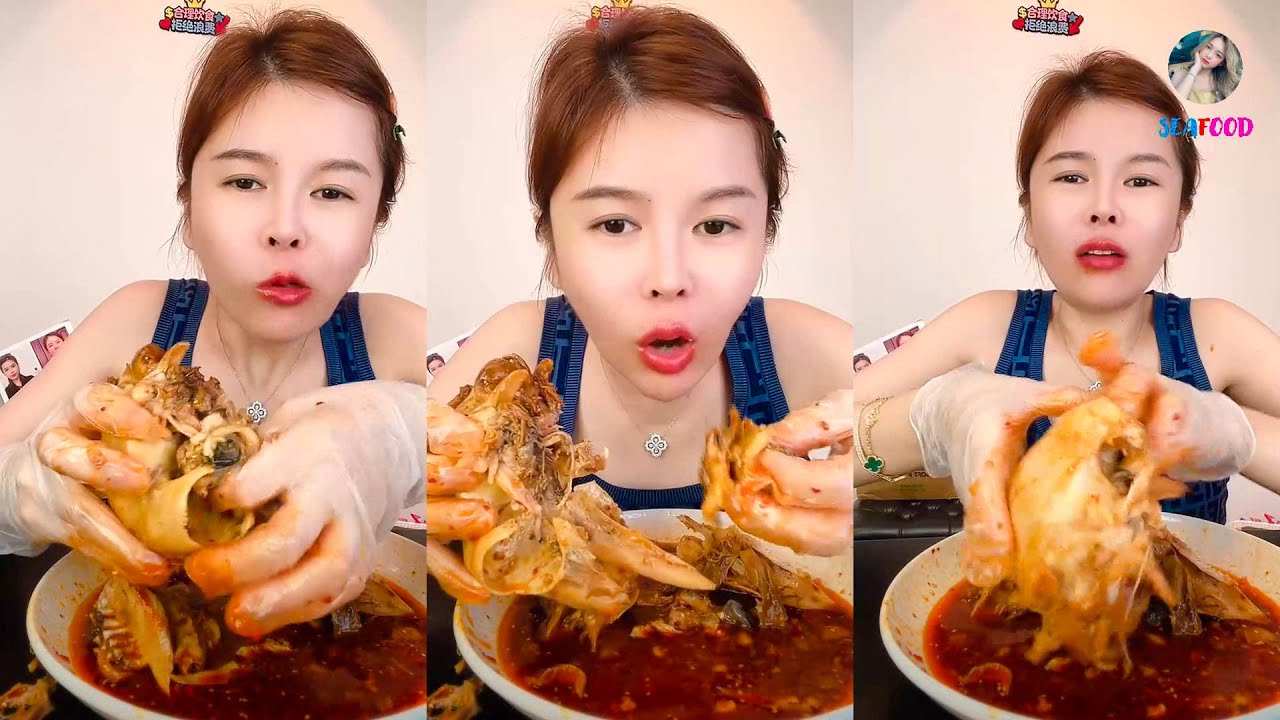 【大食い SEAFOOD】ASMR MUKBANG EATING SHOW 。도가니 새우 족발 양뇌 훙쏘우러우 먹방 中国 。N05。04122025-1