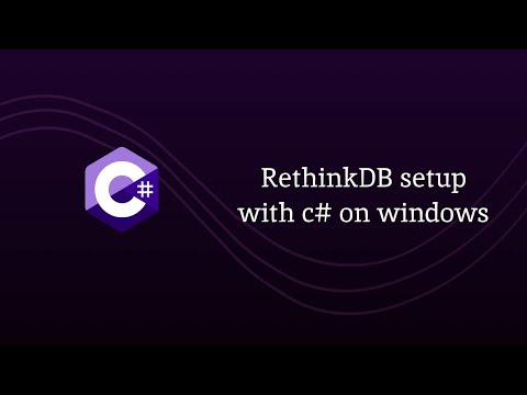 RethinkDB setup with c# on windows